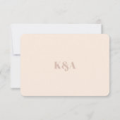 Nostalgische charme retro bruiloft RSVP kaartje (Achterkant)