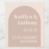 Nostalgische charme retro bruiloft wijn etiket (Enkel label)