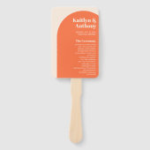 Nostalgische charme retro huwelijksprogramma handwaaier (Voorkant)