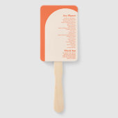 Nostalgische charme retro huwelijksprogramma handwaaier (Achterkant)