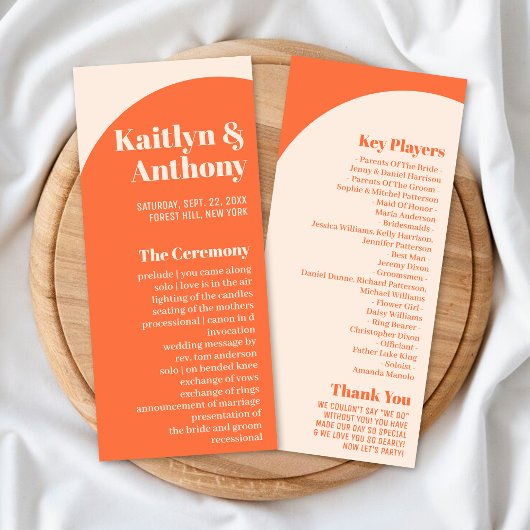 Nostalgische charme retro huwelijksprogramma reclamekaart