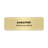 Nostalgische Classic Calligraphy Text Gold Sjabloo Etiket (Voorkant)