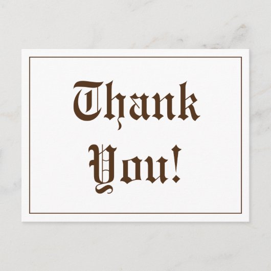 Nostalgische "Dank je!" ansichtkaart Briefkaart (Voorkant)