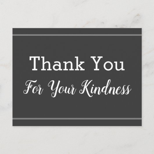 Nostalgische "Dank je voor je vriendelijkheid" ans Briefkaart (Voorkant)