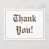 Nostalgische "Dank je wel!" briefkaart (Voorkant)