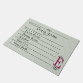 Nostalgische E-Ticket  Deurmat (Schuin)