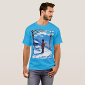 Nostalgische eenzaamheid - 90s Anime Winter Aesthe T-shirt (Voorkant volledig)