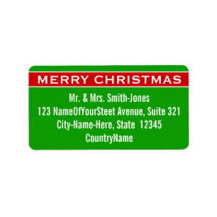 Nostalgische en klassieke "MERRY CHRISTMAS" Etiket