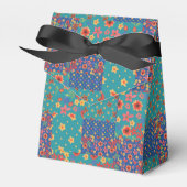  Nostalgische Faux Patchwork Tent Favor Box Bedankdoosjes (Voorkant Zijde)