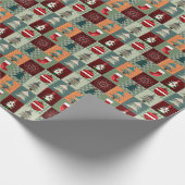 Nostalgische feestdag cadeaupapier (Hoek)