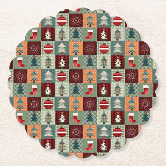 Nostalgische feestdag kartonnen onderzetters (Voorkant)