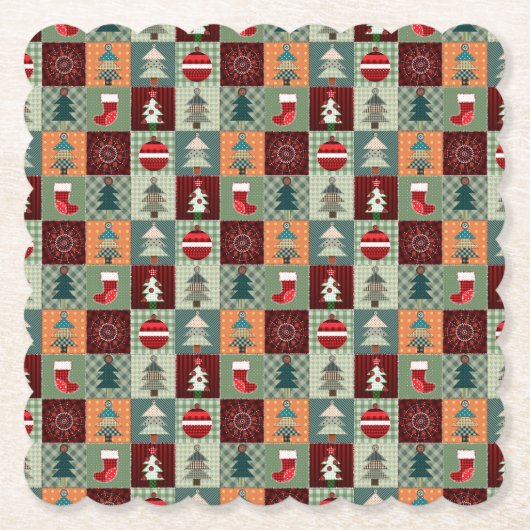 Nostalgische feestdag kartonnen onderzetters (Voorkant)