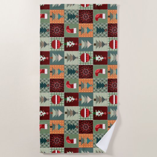 Nostalgische feestdag strandlaken (Voorkant)