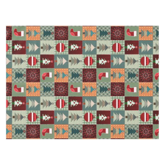 Nostalgische  feestdag tafelkleed (Voorkant (Horizontaal))