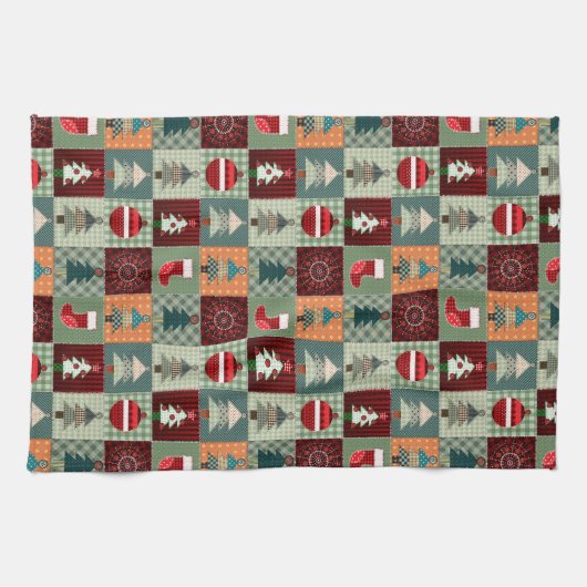 Nostalgische feestdag theedoek (Horizontaal)