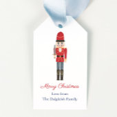 Nostalgische Feestdagen Rood Witte Notenkraker Cadeaulabel