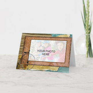 Nostalgische Fietsthema Foto Kaart