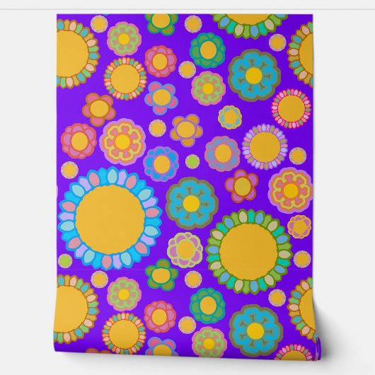 nostalgische flora behang (Afrollen)