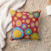 Nostalgische flora rood kussen (Deken)