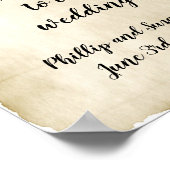 Nostalgische  Floral Wedding Welkom Poster (Hoek)