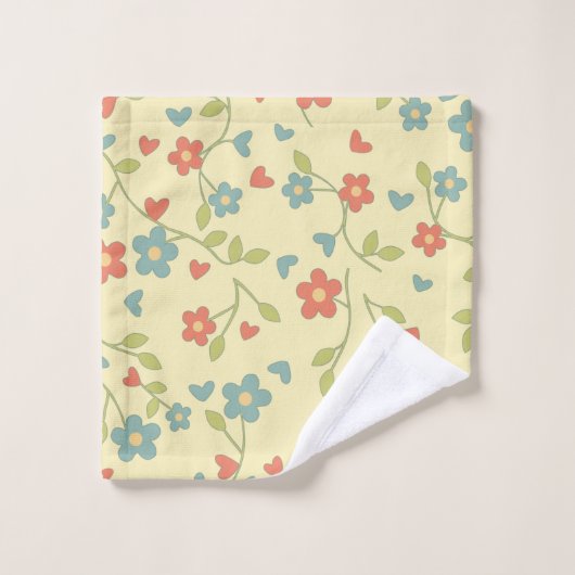 Nostalgische Florals Bathroom Towels set Bad Handdoek (Wasdoekje)