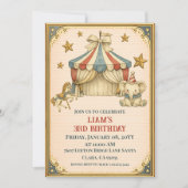 Nostalgische Franse Carnaval Vintage Circus Verjaa Kaart (Voorkant)