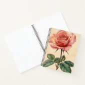 Nostalgische Französische Schöne Vintage Rose Notitieboek (Binnen)