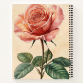 Nostalgische Französische Schöne Vintage Rose Notitieboek (Achterkant)