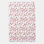 Nostalgische gepersonaliseerde Waterverf ijssalon Theedoek (Verticaal)