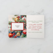 Nostalgische Gift Waterverf Foto Kerst Kaart (Binnen)