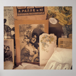 Nostalgische glamour:  Russische portretten. Poster