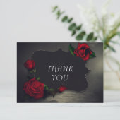 Nostalgische gotische liefde Verjaardag Bedankkaart (Staand voorkant)