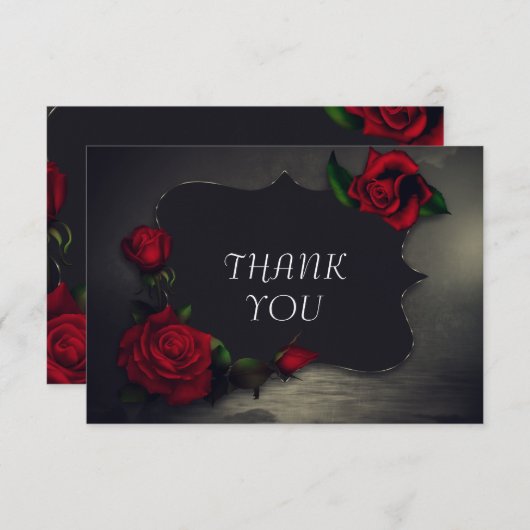 Nostalgische gotische liefde Verjaardag Bedankkaart (Voorkant / Achterkant)