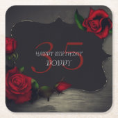 Nostalgische gotische liefde Verjaardag Kartonnen Onderzetters (Voorkant)