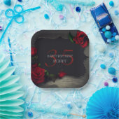 Nostalgische gotische liefde Verjaardag Papieren Bordje (Feest)