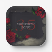 Nostalgische gotische liefde Verjaardag Papieren Bordje (Voorkant)