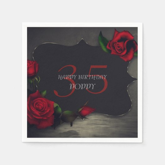 Nostalgische gotische liefde Verjaardag Servet (Voorkant)