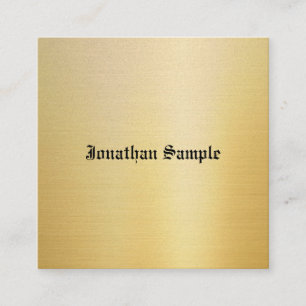 Nostalgische gouden Sjabloon  Classic Look Vierkante Visitekaartje