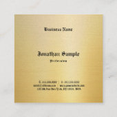 Nostalgische gouden Sjabloon Classic Look Vierkante Visitekaartje (Achterkant)