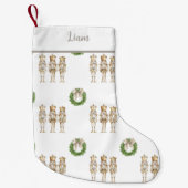 nostalgische goudnotenkraker kleine kerstsok (Voorkant)