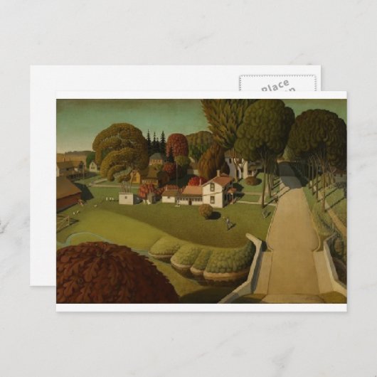 Nostalgische Grant Bossen Briefkaart voor schilder (Voorkant / Achterkant)