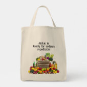 Nostalgische Grappige Boodschappentas Tote Bag (Achterkant)