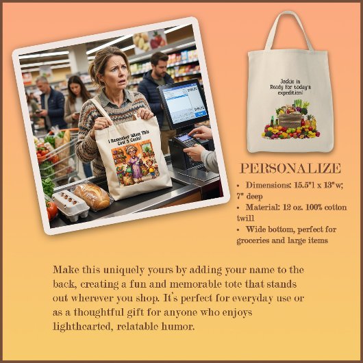 Nostalgische Grappige Boodschappentas Tote Bag