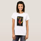 Nostalgische Halloween Goede Heks en haar Kat T-shirt (Voorkant volledig)