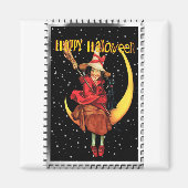 Nostalgische Halloween Good Witch en haar kat Magneet (Voorkant)