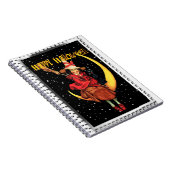 Nostalgische Halloween Good Witch en haar kat Notitieboek (Rechterzijde)