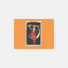 Nostalgische Halloween Good Witch en haar kat Post-it® Notes