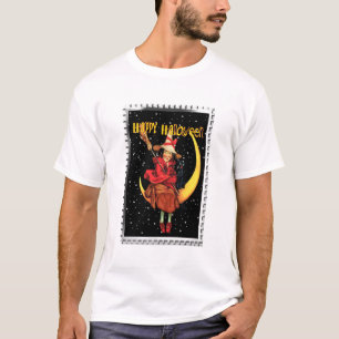 Nostalgische Halloween Good Witch en haar kat T-shirt