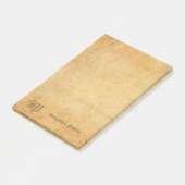 Nostalgische Handgeschreven Elegante Monogram Sjab Post-it® Notes (Schuin)