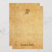 Nostalgische Handgeschreven Monogram Sjabloon (Voorkant / Achterkant)